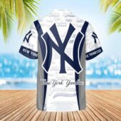 New York Yankees Dynamic Play Hawaiian Shirt Back - TeeAloha