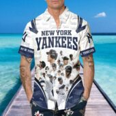 New York Yankees Dynamic Play Hawaiian Shirt Mockup Front - TeeAloha