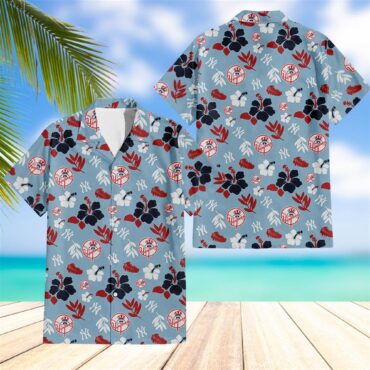 New York Yankees Floral Icons Hawaiian Shirt