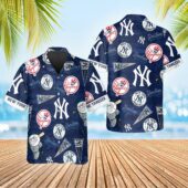 New York Yankees Heritage Icons Hawaiian Shirt - TeeAloha