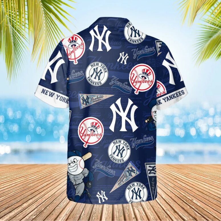 New York Yankees Heritage Icons Hawaiian Shirt