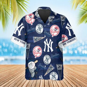 New York Yankees Heritage Icons Hawaiian Shirt