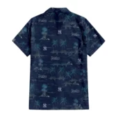 New York Yankees Island Nights Hawaiian Shirt Back - TeeAloha