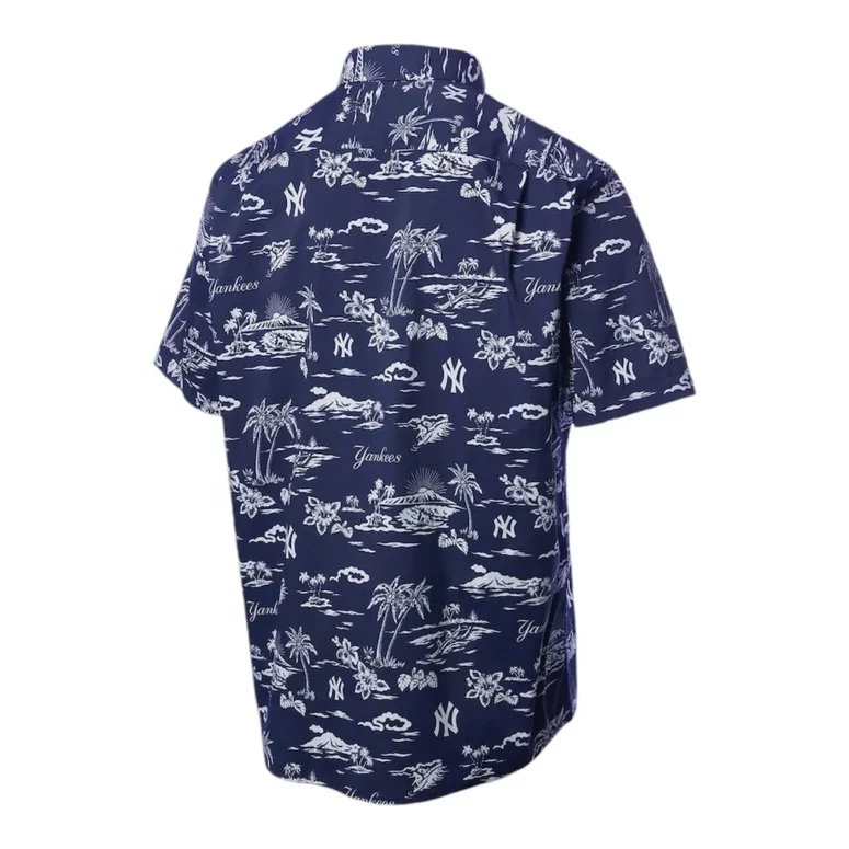 New York Yankees Island Vibes Navy Hawaiian Shirt
