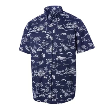 New York Yankees Island Vibes Navy Hawaiian Shirt