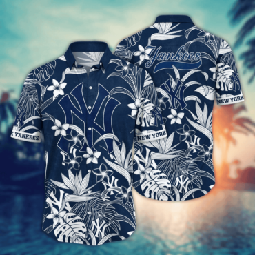 New York Yankees Midnight Tropic Hawaiian Shirt