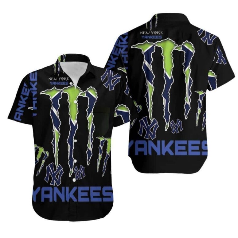 New York Yankees Monster Energy Burst Hawaiian Shirt