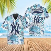 New York Yankees Ocean Breeze Hawaiian Shirt - TeeAloha