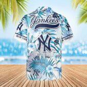 New York Yankees Ocean Breeze Hawaiian Shirt Back - TeeAloha