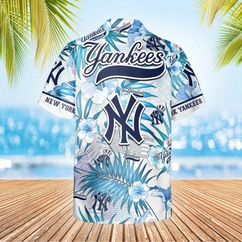 New York Yankees Ocean Breeze Hawaiian Shirt