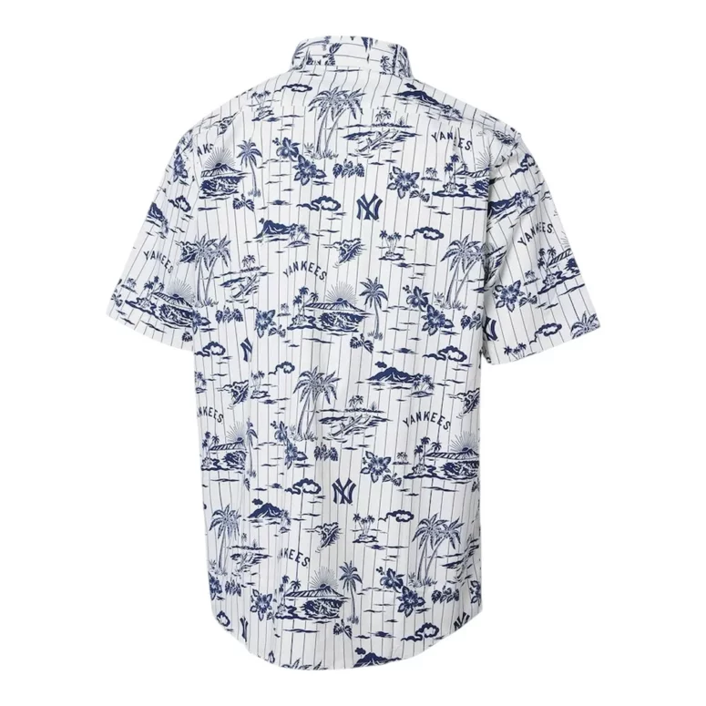 New York Yankees Pinstripe Tropics Hawaiian Shirt