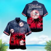 New York Yankees Sunset Palms Hawaiian Shirt