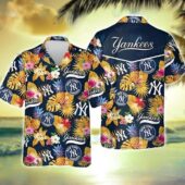 New York Yankees Sunset Tropics Hawaiian Shirt