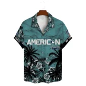 New York Yankees Teal Tropics Hawaiian Shirt