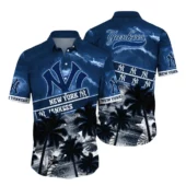 New York Yankees Thunderstorm Palms Hawaiian Shirt