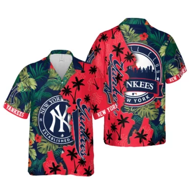 New York Yankees Tropical Allure Hawaiian Shirt