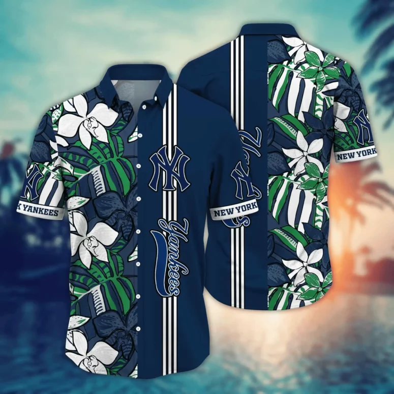 New York Yankees Tropical Breeze Hawaiian Shirt