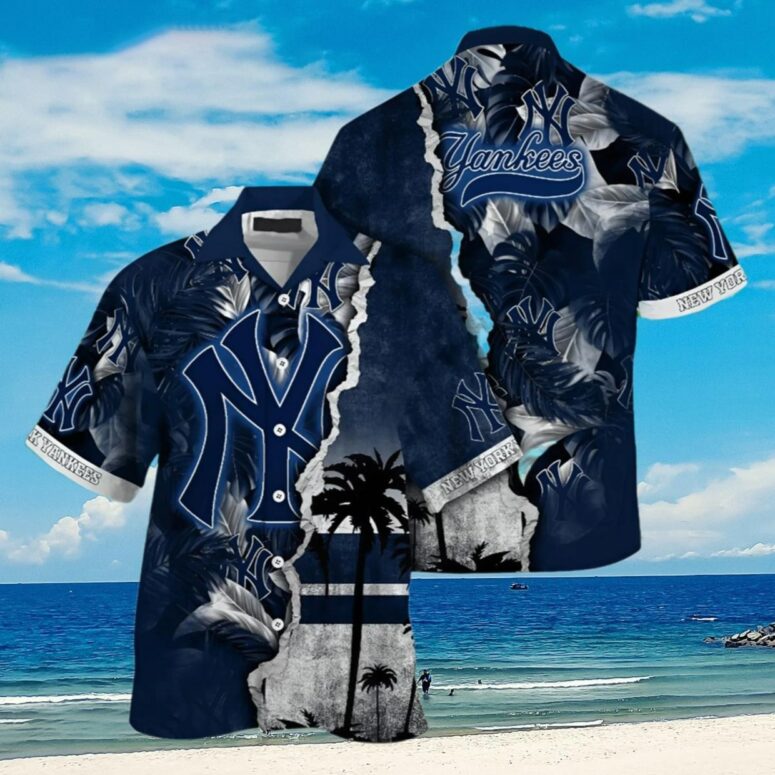 New York Yankees Tropical Storm Hawaiian Shirt