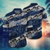 New York Yankees Tropical Stripes Hawaiian Shirt