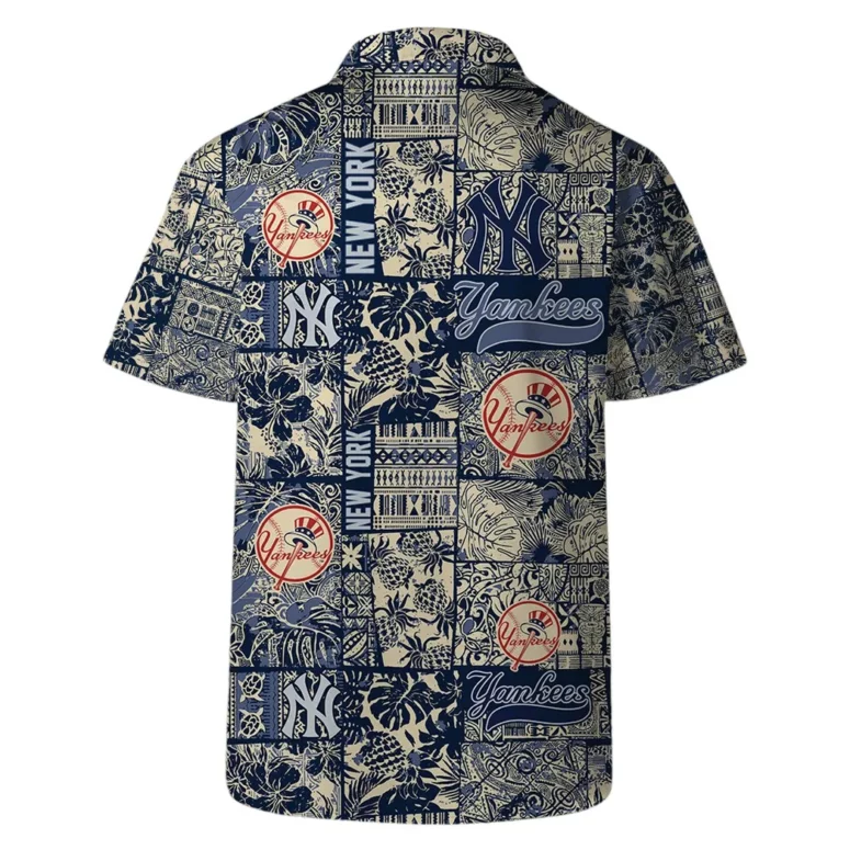 New York Yankees Vintage Patchwork Hawaiian Shirt