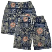 New York Yankees Vintage Patchwork Hawaiian Short - TeeAloha