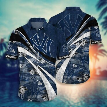 New York Yankees Wave Motion Hawaiian Shirt