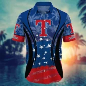 Patriotic Stars Hawaiian Shirt Front - TeeAloha