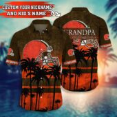 Personalized Cleveland Browns Sunset Legacy Hawaiian Shirt