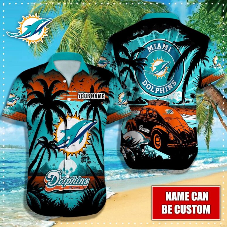 Personalized Miami Dolphins Vintage Cruise Hawaiian Shirt