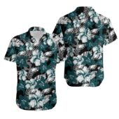 Philadelphia Eagles Bold Floral Camouflage Hawaiian Shirt