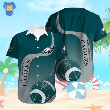 Philadelphia Eagles Classic Football Wave Hawaiian Shirt