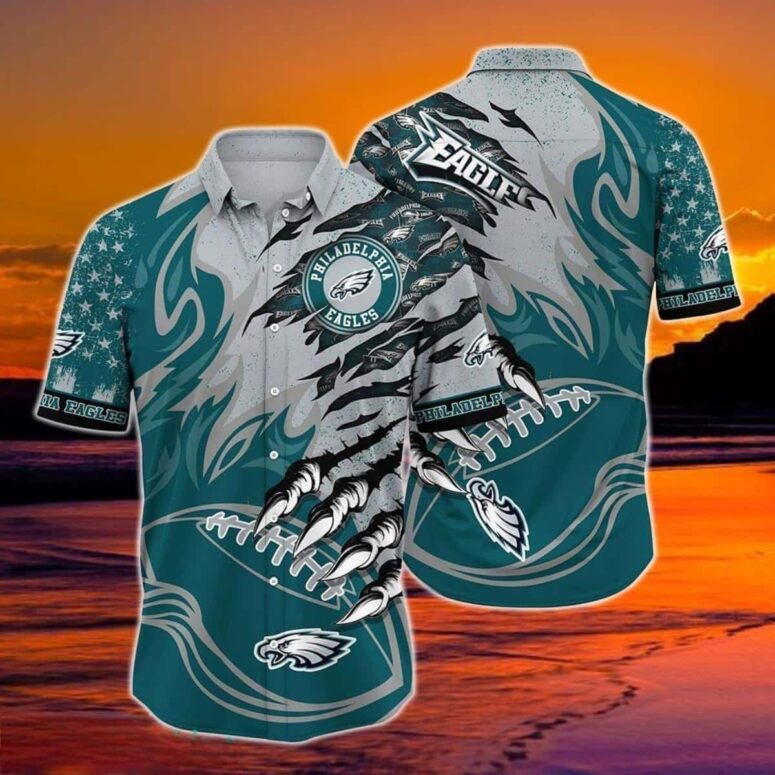 Philadelphia Eagles Claw Attack Hawaiian Shirt