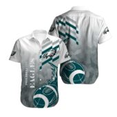 Philadelphia Eagles Geometric Fade Hawaiian Shirt