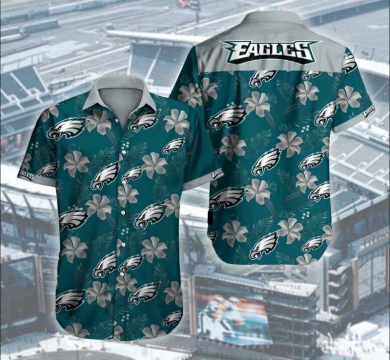 Philadelphia Eagles Hibiscus Pride Hawaiian Shirt