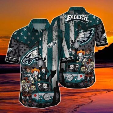 Philadelphia Eagles Horror Roadtrip Hawaiian Shirt