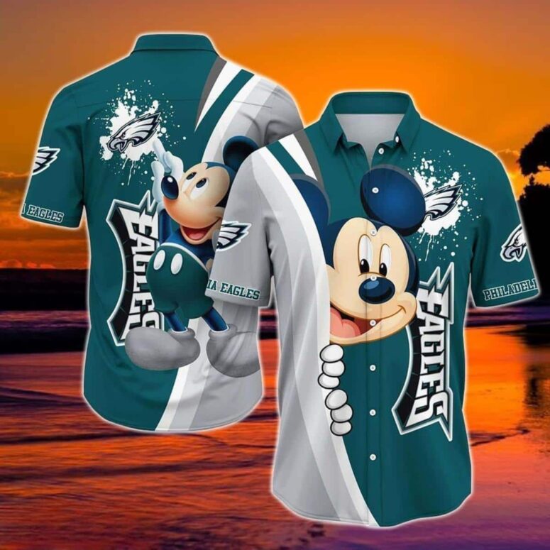 Philadelphia Eagles Mickey Celebration Hawaiian Shirt