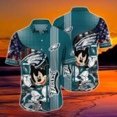 Philadelphia Eagles Mickey Gridiron Hawaiian Shirt