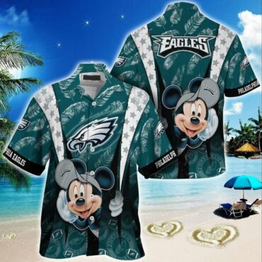 Philadelphia Eagles Mickey Tropical Hawaiian Shirt