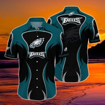 Philadelphia Eagles Power Wave Hawaiian Shirt