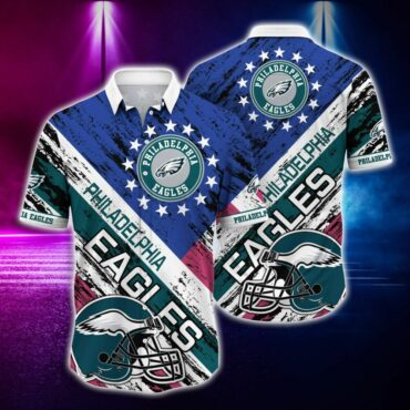 Philadelphia Eagles Rugby Helmet Hawaiian Shirt