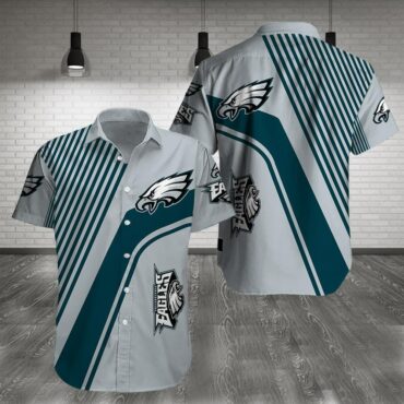 Philadelphia Eagles Striped Pride Hawaiian Shirt