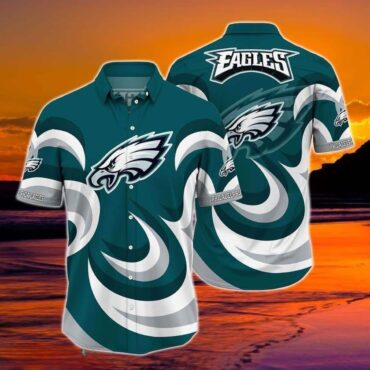 Philadelphia Eagles Swirling Victory Hawaiian Shirt