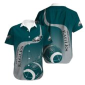 Philadelphia Eagles Wave Fade Hawaiian Shirt