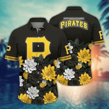 Pittsburgh Pirates Classic Floral Hawaiian Shirt