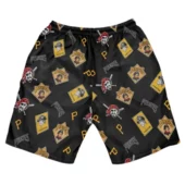 Pittsburgh Pirates Classic Logo Collage Hawaiian Short Back - TeeAloha