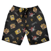 Pittsburgh Pirates Classic Logo Collage Hawaiian Short Front - TeeAloha