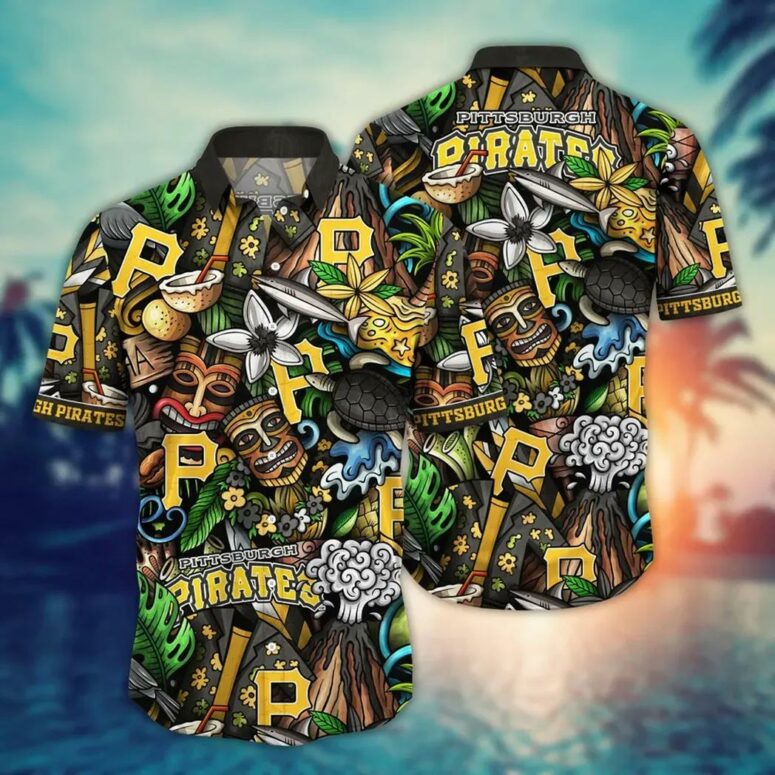 Pittsburgh Pirates Tiki Adventure Hawaiian Shirt