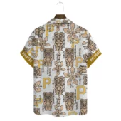 Pittsburgh Pirates Tiki Totem Hawaiian Shirt Back - TeeAloha