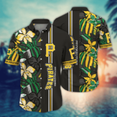 Pittsburgh Pirates Tropical Jungle Stripe Hawaiian Shirt