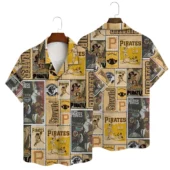 Pittsburgh Pirates Vintage Collage Hawaiian Shirt - TeeAloha